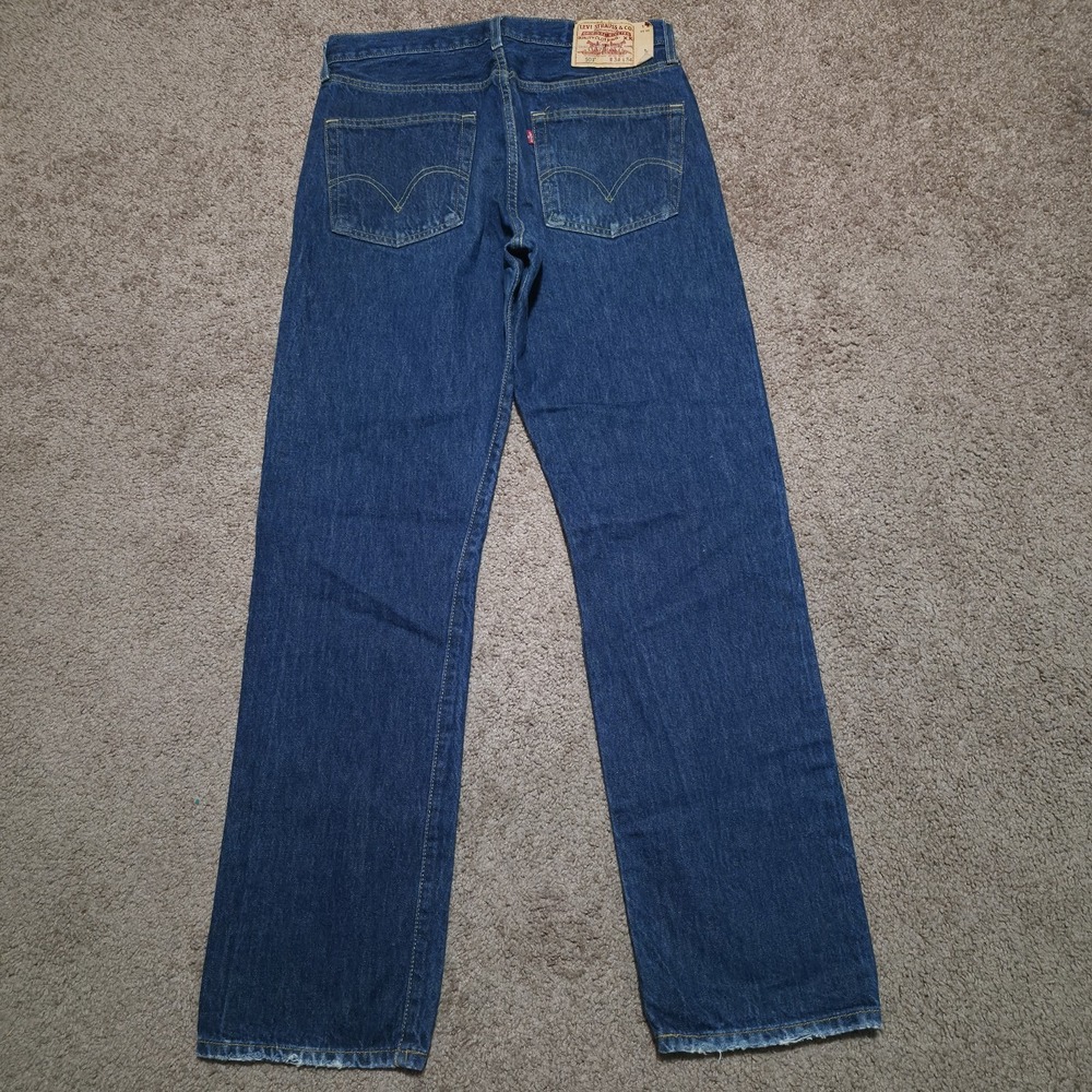 Vintage Levi's 501 Jeans Men's 34 x 34 *Fits 32 x 33 Button Fly Dark Wash Pants - Picture 5 of 7